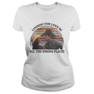 Urban Cowboy lookin for love in all the wrong places retro shirt 1