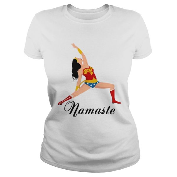 Wonder Woman doing yoga namaste shirt